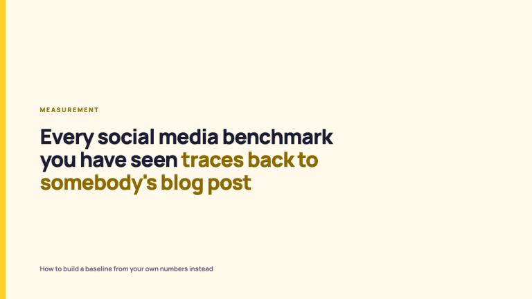 Where social media industry averages come from, and what to compare against instead