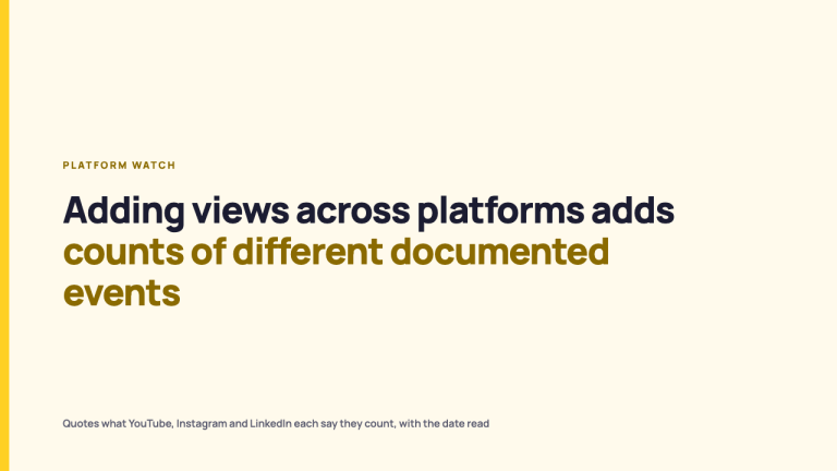 A view is not a unit: what the platform documentation says