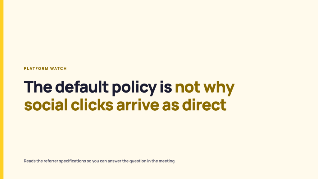 Traffic labelled direct: what the referrer specification says