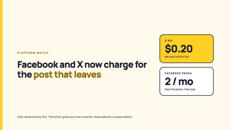 Two free links a month: Facebook and X now charge for the post that leaves