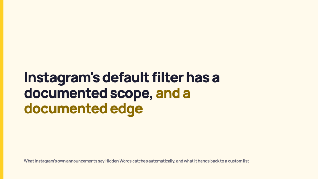Instagram's Hidden Words Filter: What It Catches by Default