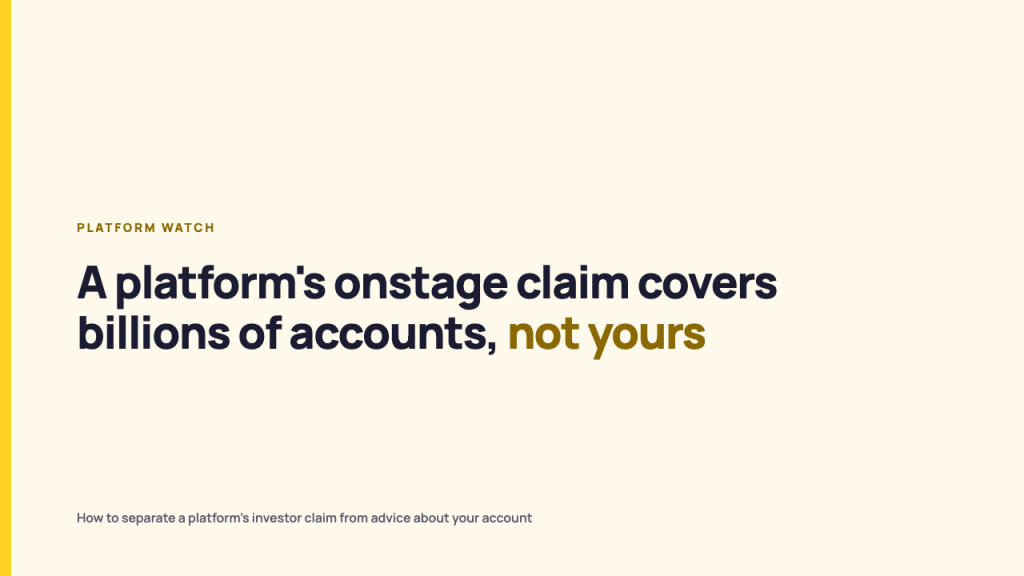 What a platform's earnings call can tell you, and can't