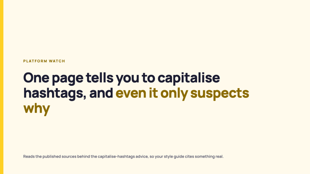 Does #CapitalisingHashtags Help Screen Readers? The Sources